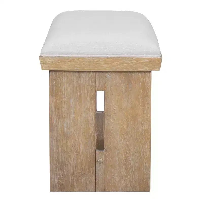 Ensemble de salle à manger 6 pièces GDFStudio Herty avec table de cuisine en bois d'hévéa de 60 et chaises et banc rembourrés