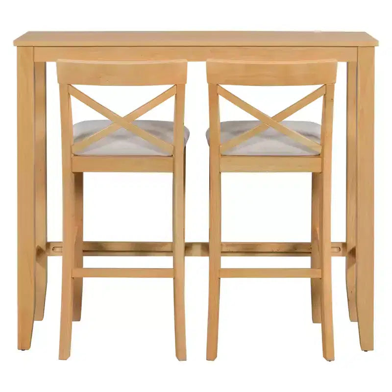 Ensemble de salle à manger en bois Whisen Farmhouse 48 avec 2 chaises