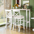 Whisen Farmhouse 48 Wood Dining Set with 2 Chairs