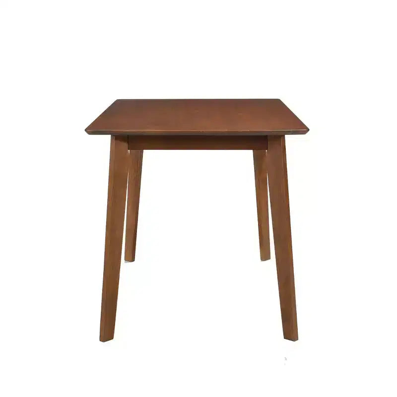 WestinTrends Ensemble de salle à manger 5 pièces en bois massif de style Mid-Century, Noyer/Beige