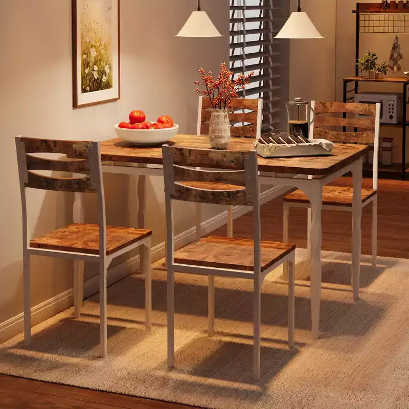 Ensemble de salle à manger 5 pièces, table et chaises pour 4 personnes, ensemble de cuisine pour salle à manger, cuisine, appartement