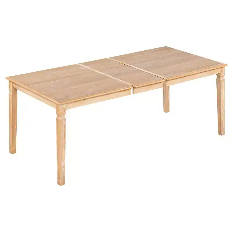 Ensemble de table à manger vintage Whisen et ensemble de table de cuisine rustique pour 6 personnes avec 4 chaises et un banc et des pieds sculptés rétro
