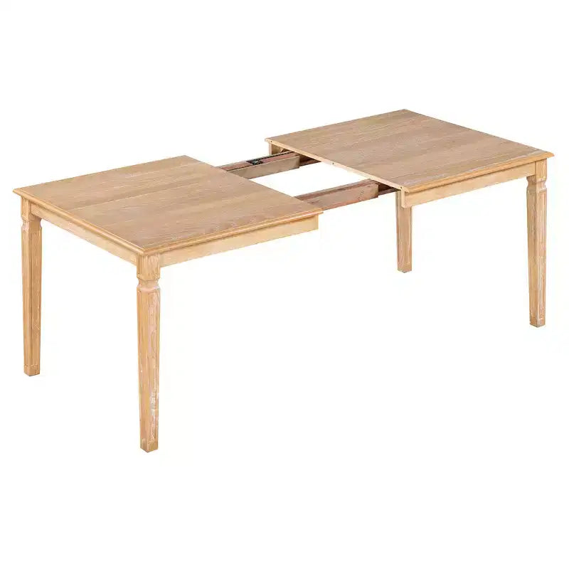 Ensemble de table à manger vintage Whisen et ensemble de table de cuisine rustique pour 6 personnes avec 4 chaises et un banc et des pieds sculptés rétro