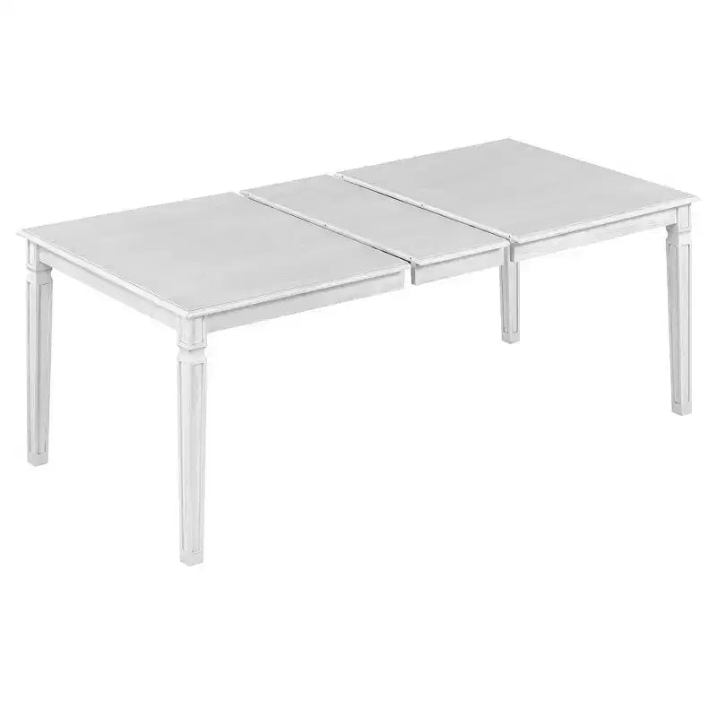 Ensemble de table à manger vintage Whisen et ensemble de table de cuisine rustique pour 6 personnes avec 4 chaises et un banc et des pieds sculptés rétro