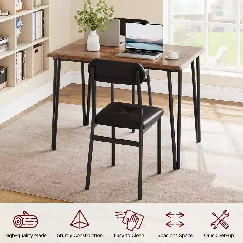 Ensemble table et chaises de salle à manger pour 4 personnes, table de cuisine rectangulaire et ensemble de dînette, ensemble de meubles de salle à manger modernes en bois, pour cuisine, maison