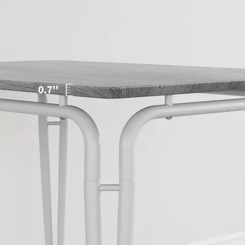Ensemble de table à manger 5 pièces, pour 4 personnes, table carrée, cadre en métal, panneau MDF, chaises rembourrées, montage facile, pour la maison