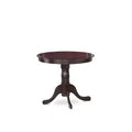 HomeStock 3-Piece Cappuccino Solid Wood Top - Dining Room Set - Seats-4