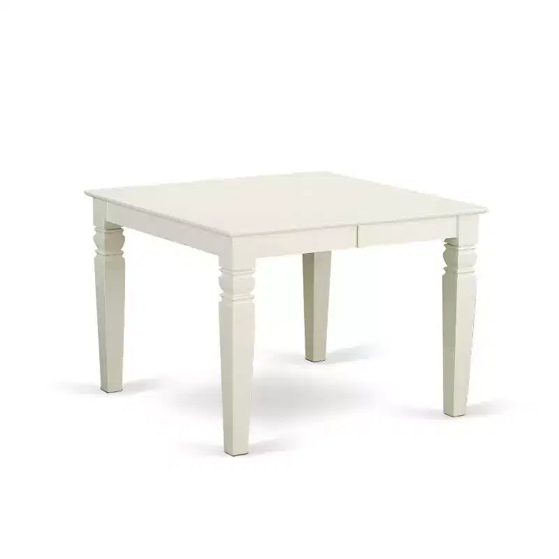 Ensemble de salle à manger 5 pièces - Table rectangulaire avec rallonge et 4 chaises - 42x60 pouces - Blanc lin