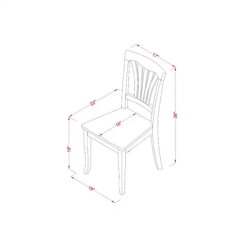 Ensemble de salle à manger ovale 5 pièces avec plateau en bois massif finition marron selle et 4 chaises avec