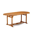 HomeStock 7-Piece Natural Oak Finish Solid Wood Top Dining Table with 6 Chairs
