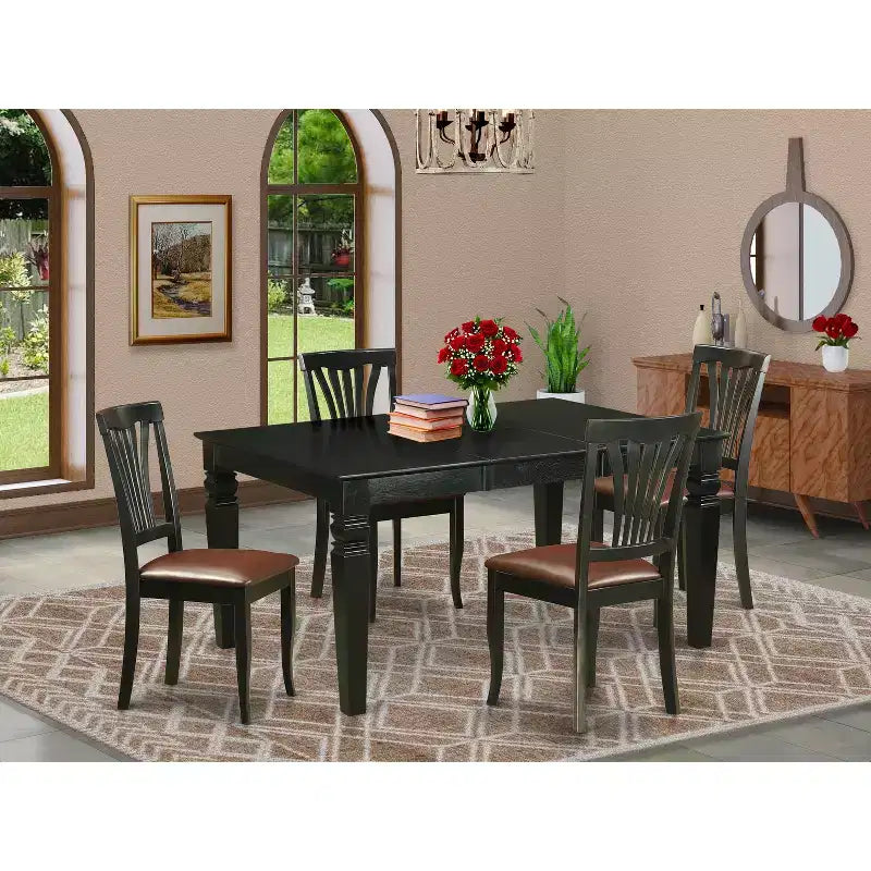 Ensemble de salle à manger de luxe - Table de cuisine avec chaises - Ensemble de table rectangulaire 7 pièces