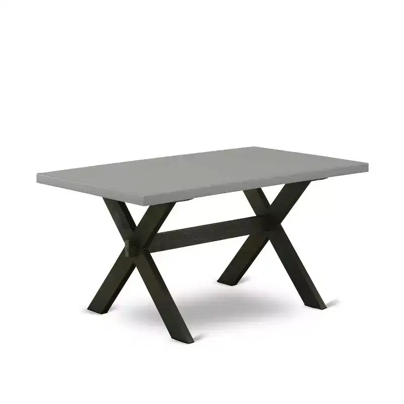 Ensemble de salle à manger HomeStock 5 pièces, table avec plateau en bois massif finition chêne naturel et 4 chaises