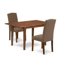 French Country Dinette Set - 3Pc Rectangular Table & 2 Chairs - 48/60 Table with Butterfly Leaf
