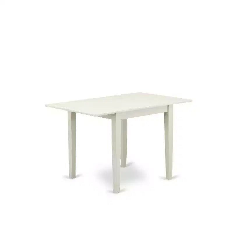 Ensemble de salle à manger 3 pièces en bois massif finition blanc lin
