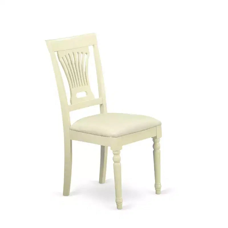 Table à manger 5 pièces ronde en bois massif avec plateau fini en babeurre et cerisier, avec 4 chaises