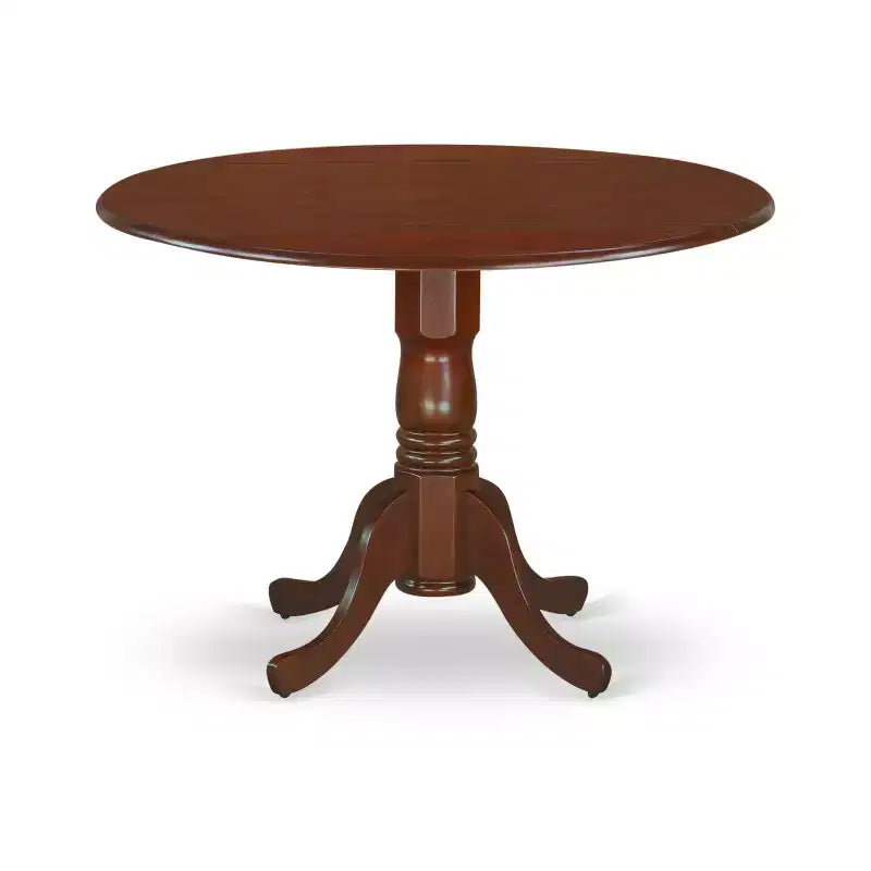 Round Kitchen Table Set with Drop Leaves & Chairs - Small Space Dining Table - Elegant Wood Finish - 42 Table