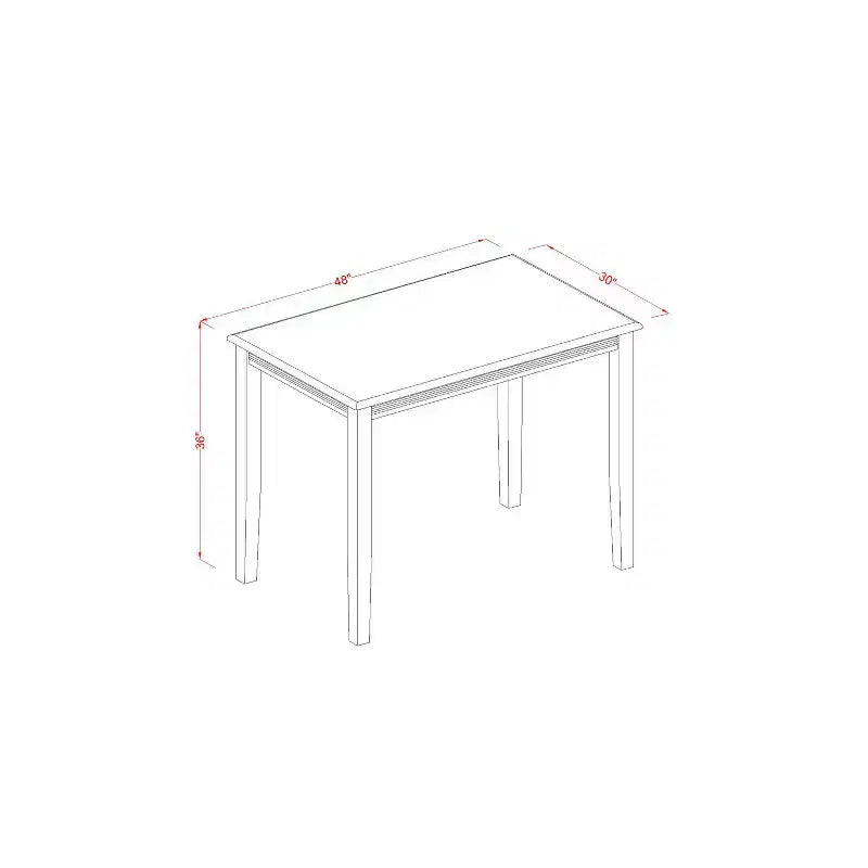 Superbe ensemble de salle à manger hauteur comptoir - 5 pièces Table et tabourets de bar - Finition acajou moderne