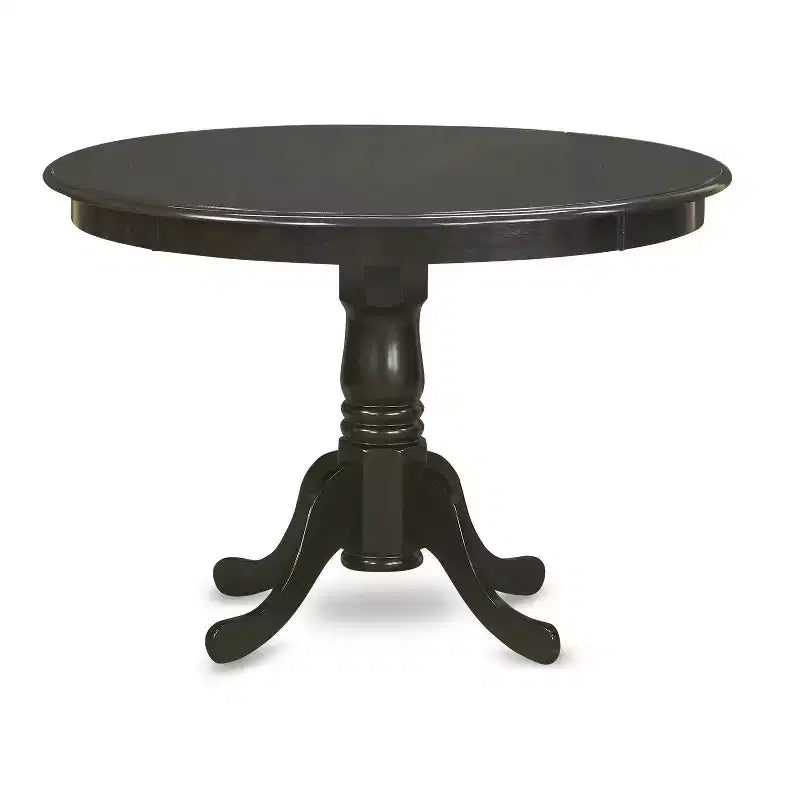 HomeStock 3-Piece Round Cappuccino Finish Solid Wood Top Dining Table with 2 Chairs