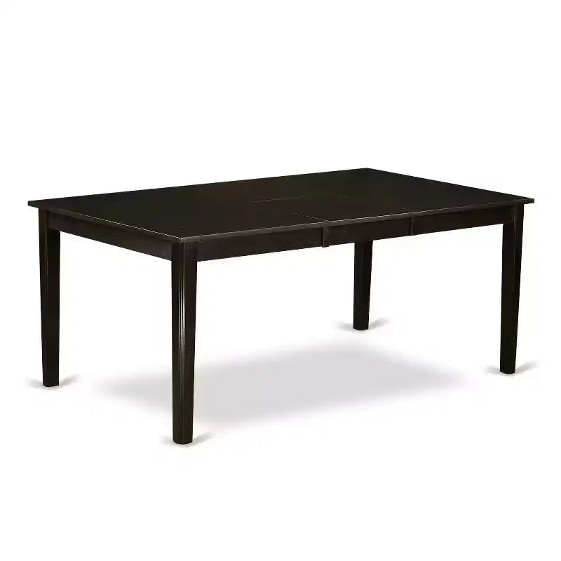 Ensemble table de salle à manger avec 6 chaises - Ensemble de cuisine en bois massif - Finition Cappuccino - Table avec rallonge