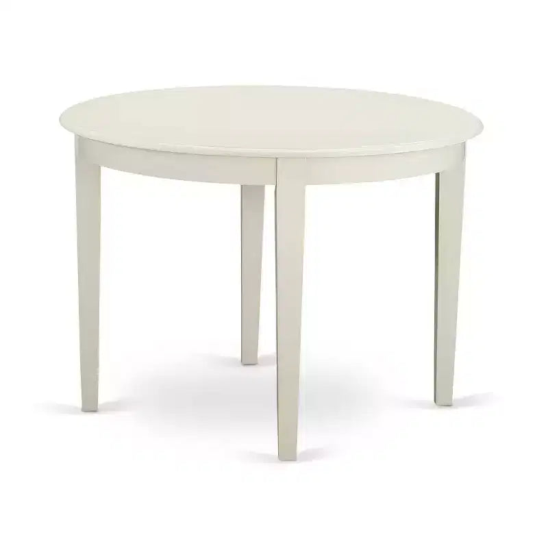 Ensemble de salle à manger 5 pièces en bois massif blanc cassé - 4 places