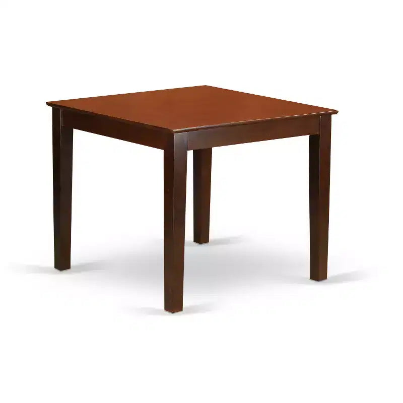 Chic 3 Piece Kitchen Dining Set - Small Space Table & Chairs - Modern Design - Mahogany Finish