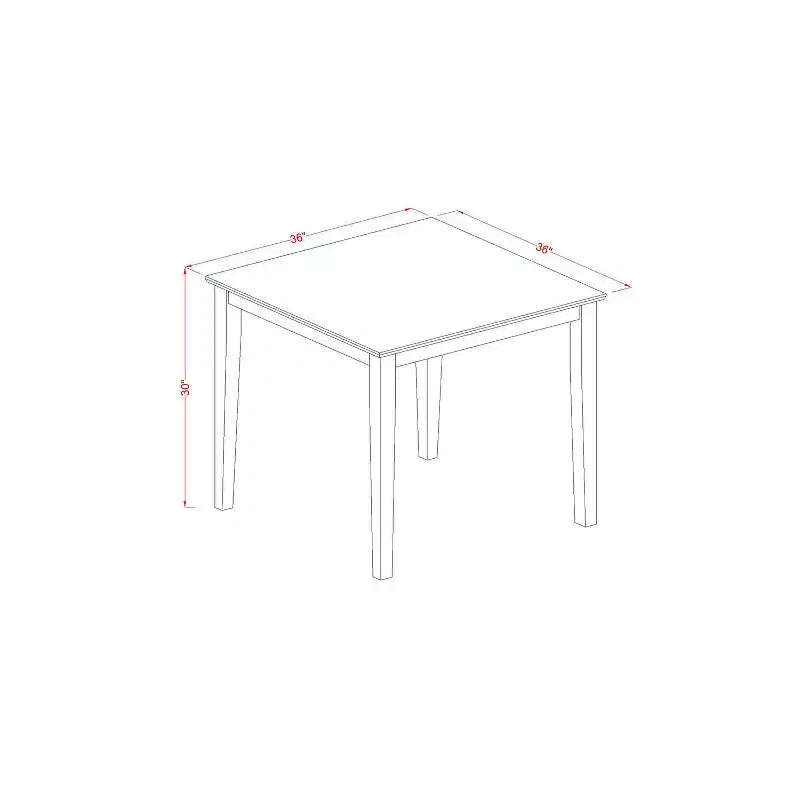 Ensemble de salle à manger 3 pièces chic - Table et chaises pour petits espaces - Design moderne - Finition acajou