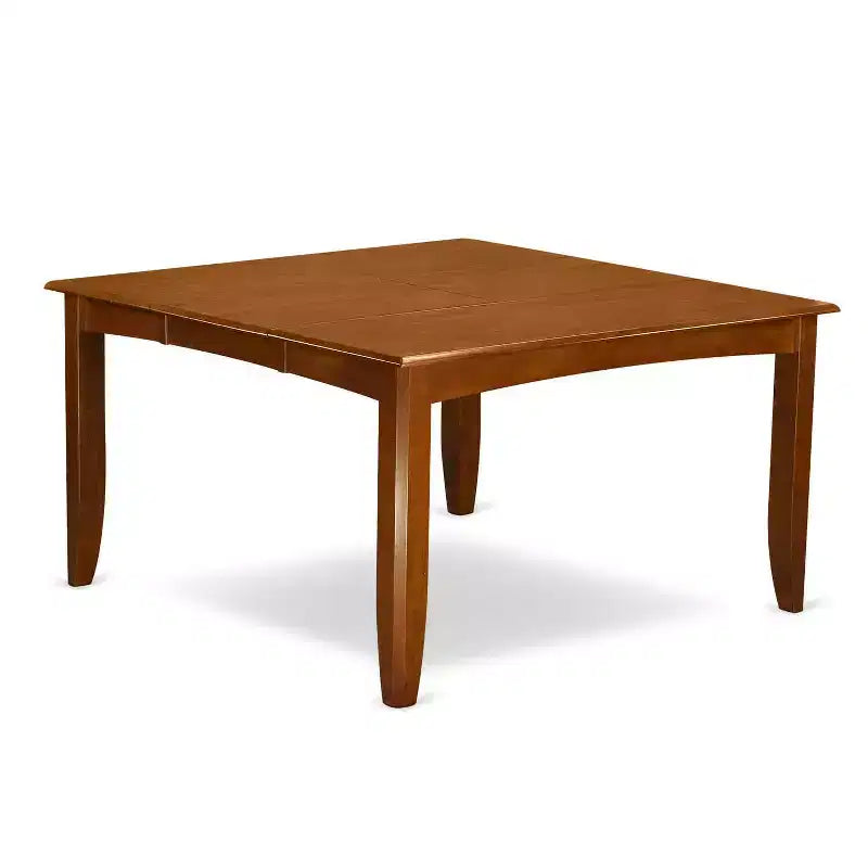 HomeStock Table à manger 5 pièces en bois massif à plateau carré marron, avec 4 chaises