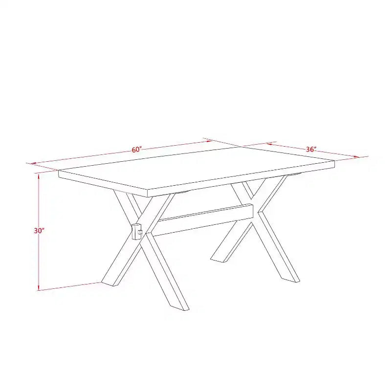 Table de salle à manger HomeStock 5 pièces en bois massif finition jacobéenne vieillie avec 4 chaises rembourrées