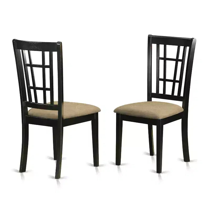Ensemble de salle à manger 7 pièces - Table de cuisine avec 6 chaises - Ensemble de salle à manger en bois massif