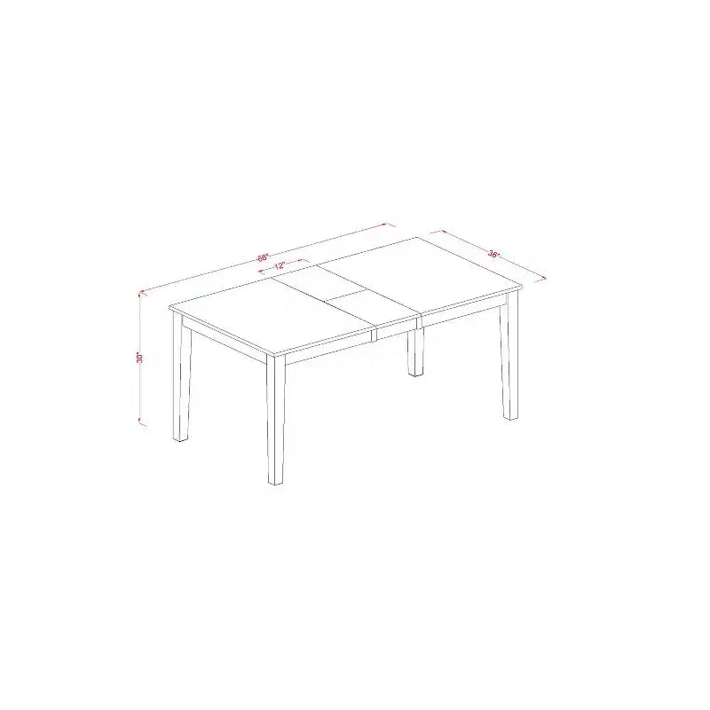 Ensemble de salle à manger 7 pièces - Table de cuisine avec 6 chaises - Ensemble de salle à manger en bois massif