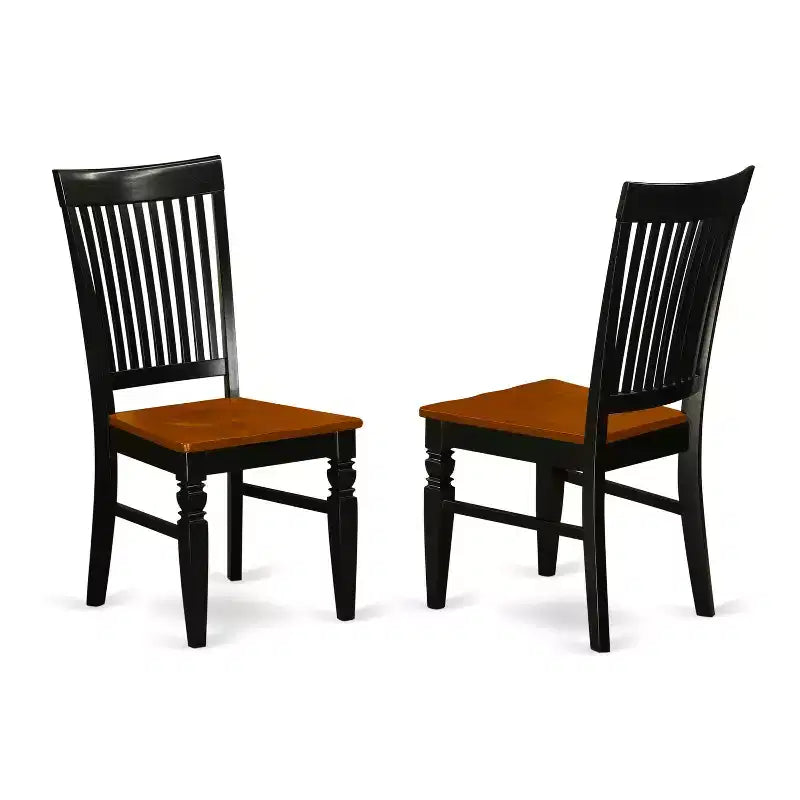 Ensemble de salle à manger 5 pièces moderne - Table et 4 chaises - Finition cerisier noir - Ensemble de cuisine pour petits espaces