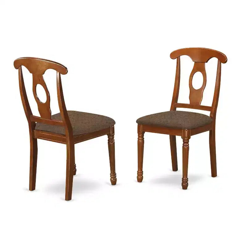 Ensemble de salle à manger 5 pièces en bois massif finition marron selle – 4 places