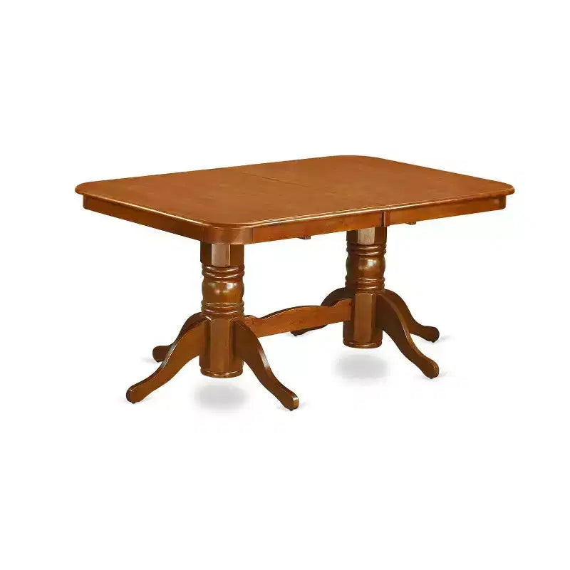 Ensemble de salle à manger nordique - Table et chaises à rallonge - Ensemble de cuisine en bois massif - Fini brun selle