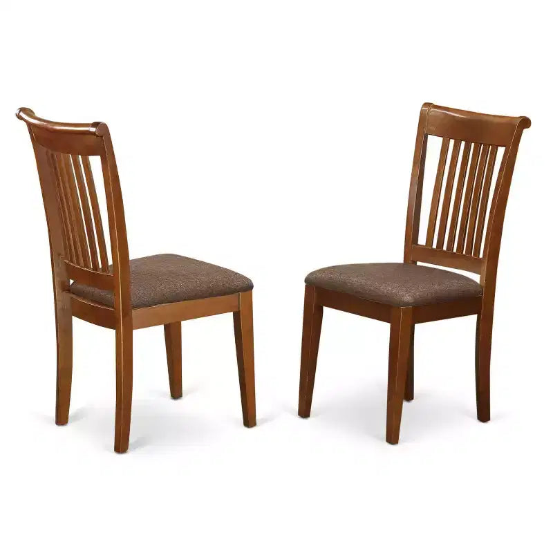Ensemble de salle à manger nordique - Table et chaises à rallonge - Ensemble de cuisine en bois massif - Fini brun selle