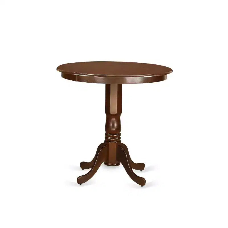 Ensemble de salle à manger hauteur comptoir - Table ronde 5 pièces et 4 chaises - Ensemble de cuisine moderne