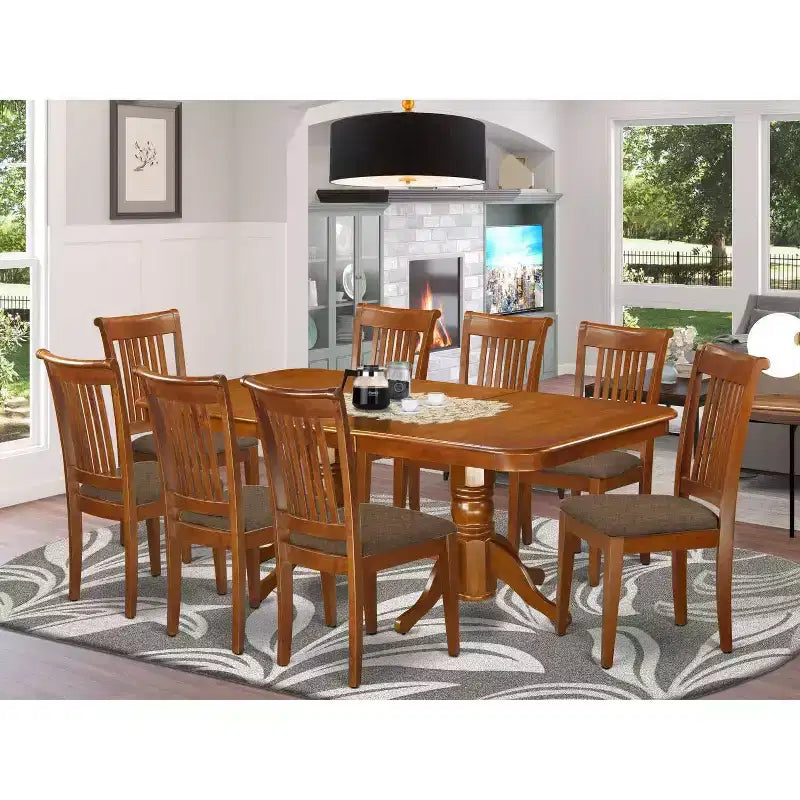 Ensemble de salle à manger Table et chaises en bois massif fabriquées à la main avec rallonge