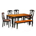 Dining Room Table Set for 8 - Solid Wood Chairs & Table - Cherry Finish - Home Decor