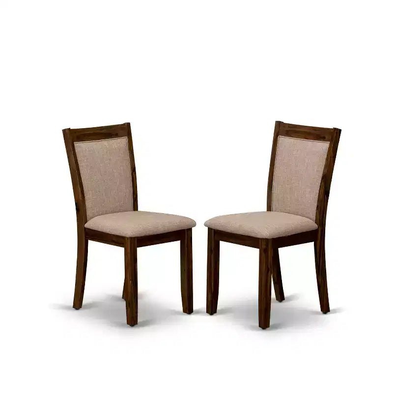 Table de salle à manger HomeStock 5 pièces en bois massif finition sablée noire avec 4 chaises