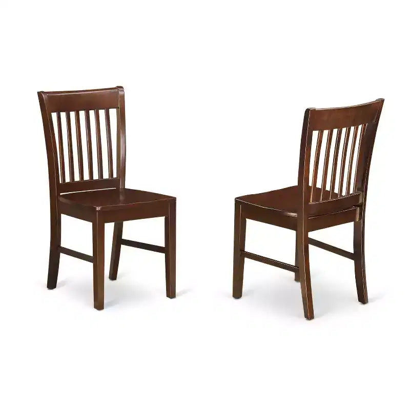 Ensemble de salle à manger 5 pièces en bois massif finition acajou – 4 places