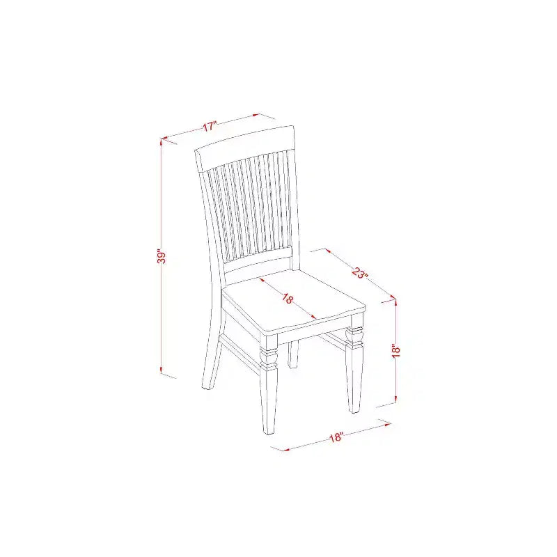 Ensemble de salle à manger 3 pièces HomeStock avec table ronde à plateau en bois massif finition cerisier et couleur crème