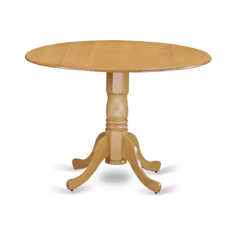 Small Kitchen Table Set - Round Drop Leaf Table & Dinette Chairs - Compact Dining Room Furniture