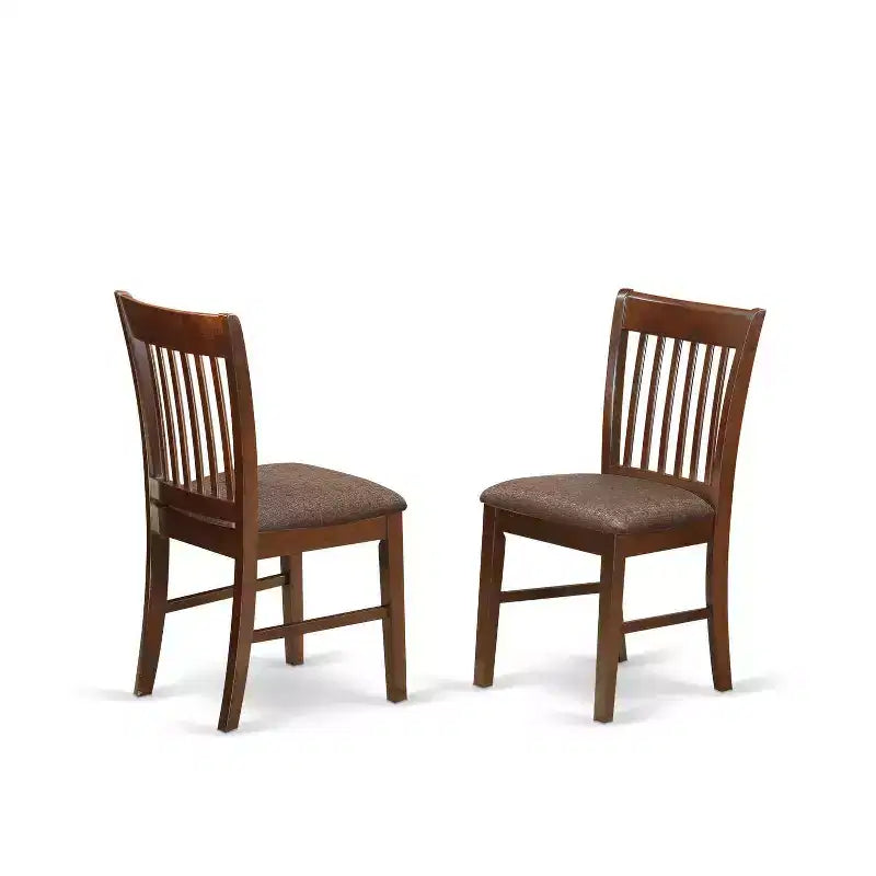 Ensemble de salle à manger antique - Table et chaises 7 pièces - Table rectangulaire en bois avec rallonge et chaises en lin