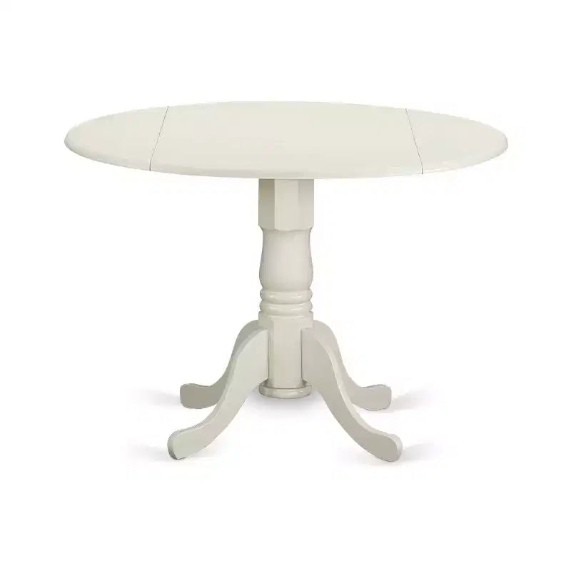 Ensemble table de cuisine ronde 5 pièces - Table à manger 107 cm avec rallonges et 4 chaises Parsons
