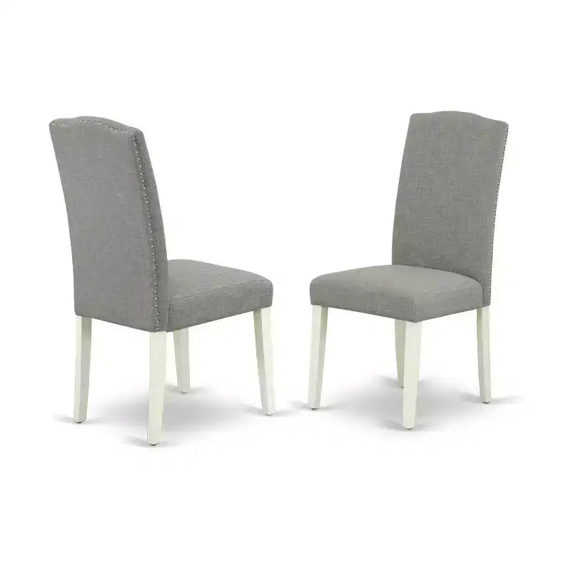Ensemble table de cuisine ronde 5 pièces - Table à manger 107 cm avec rallonges et 4 chaises Parsons