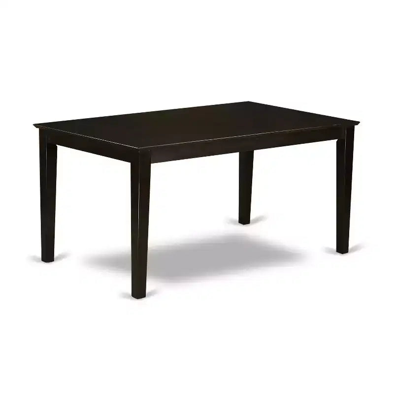 HomeStock 5-Piece Rectangle Cappuccino Finish Solid Wood Top Dining table with 4 Chairs