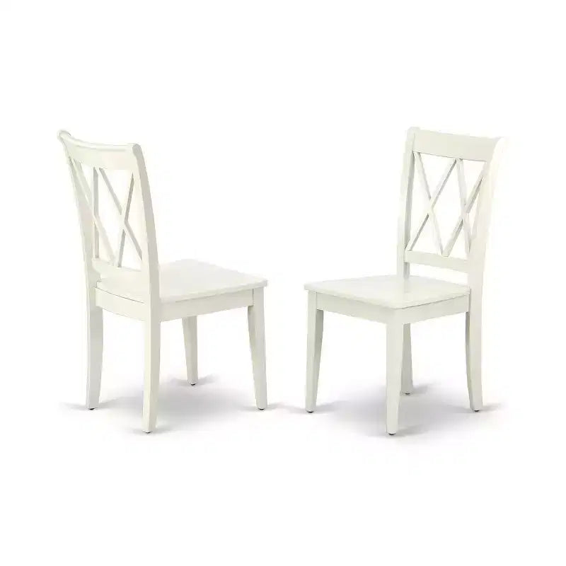 Ensemble de salle à manger rond 5 pièces - Table de 50 à 107 cm avec rallonges escamotables et 4 chaises
