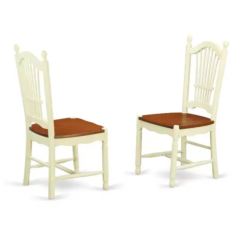 Ensemble de salle à manger 5 pièces - Table rectangulaire avec rallonge papillon et 4 chaises - Ensemble de cuisine
