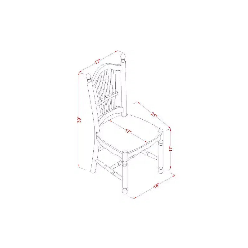 Ensemble de salle à manger 5 pièces - Table rectangulaire avec rallonge papillon et 4 chaises - Ensemble de cuisine
