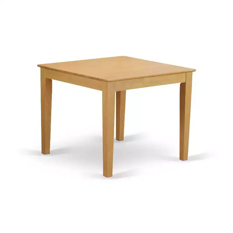 Ensemble de salle à manger carré 3 pièces Table et chaises - Cuir PU vert - Pieds en chêne - 91 cm - Meubles de cuisine