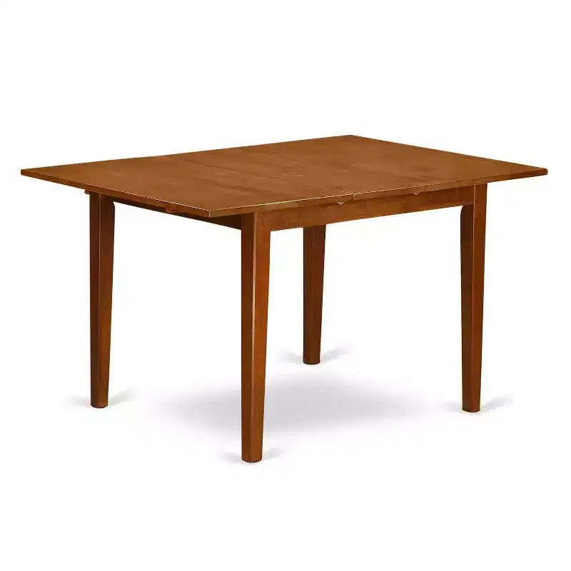 Ensemble de salle à manger 3 pièces en bois massif finition marron selle - 4 places